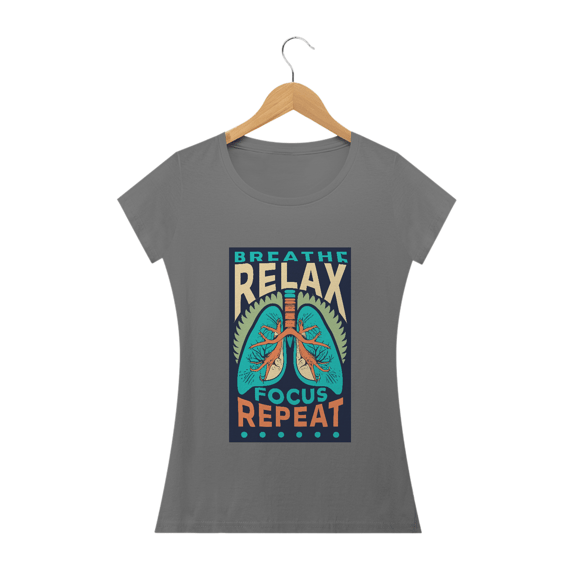 Blusa Feminina Colors Pulmões Foco na Respiração