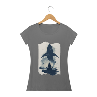 Nome do produto Camiseta Feminina Tubarão Meditação - Colors