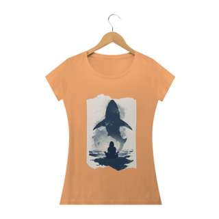 Nome do produto Camiseta Feminina Tubarão Meditação - Colors