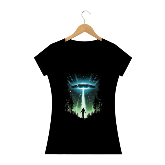 Blusa Feminina B&W Abdução Alienígena