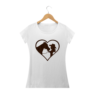 Nome do produto Camiseta Feminina Coração Cavalo Mulher