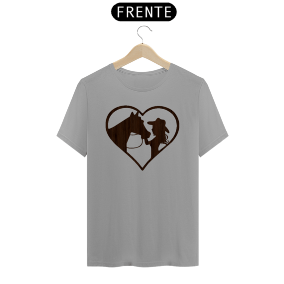 T-Shirt Coração Cavalo Mulher
