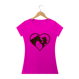 Nome do produto Camiseta Feminina Coração Cavalo Mulher