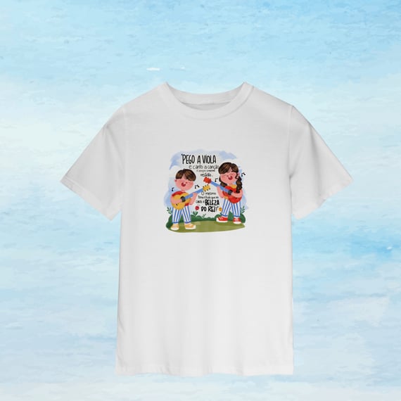 Camiseta Infantil “Pego a Viola” — Coleção Stênio Marcius