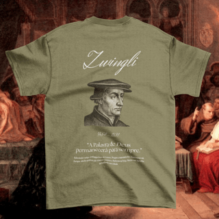 Nome do produtoCamiseta Zwingli - Coleção Reformadores