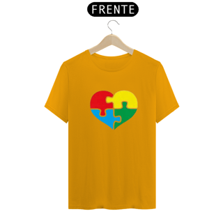 Nome do produto Camiseta Adulto - Coração autismo tradicional - várias cores