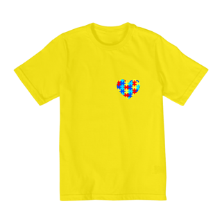 Nome do produto Camiseta coraçao do autismo - infantil tam. 2 a 8 anos