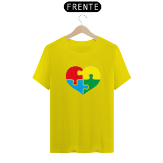 Nome do produto Camiseta Adulto - Coração autismo tradicional - várias cores