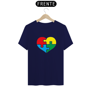 Nome do produto Camiseta Adulto - Coração autismo tradicional - várias cores