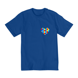 Nome do produto Camiseta coraçao do autismo - infantil tam. 2 a 8 anos
