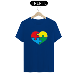 Nome do produto Camiseta Adulto - Coração autismo tradicional - várias cores