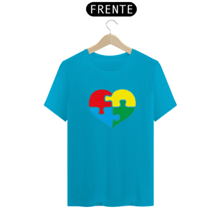 Nome do produto Camiseta Adulto - Coração autismo tradicional - várias cores