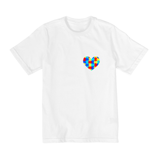 Nome do produto Camiseta coraçao do autismo - infantil tam. 2 a 8 anos