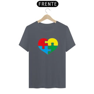 Nome do produto Camiseta Adulto - Coração autismo tradicional - várias cores