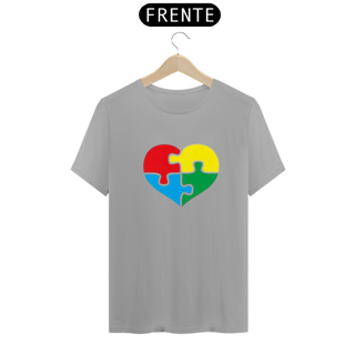 Nome do produto Camiseta Adulto - Coração autismo tradicional - várias cores