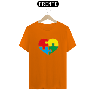 Nome do produto Camiseta Adulto - Coração autismo tradicional - várias cores