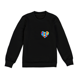 Nome do produto Casaco de moleton coração do autismo - unissex
