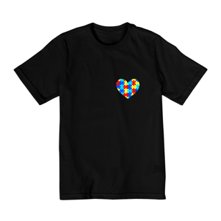 Nome do produto Camiseta coraçao do autismo - infantil tam. 2 a 8 anos