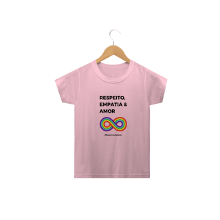 Nome do produto Camiseta Infantil - Respeito, empatia & amor - tam. 2 a 8
