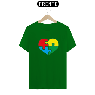 Nome do produto Camiseta Adulto - Coração autismo tradicional - várias cores