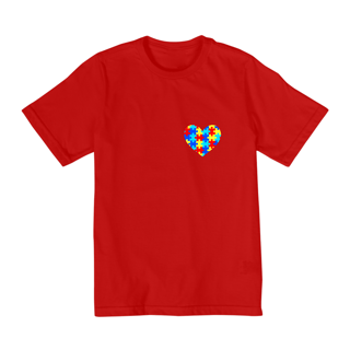 Nome do produto Camiseta coraçao do autismo - infantil tam. 2 a 8 anos
