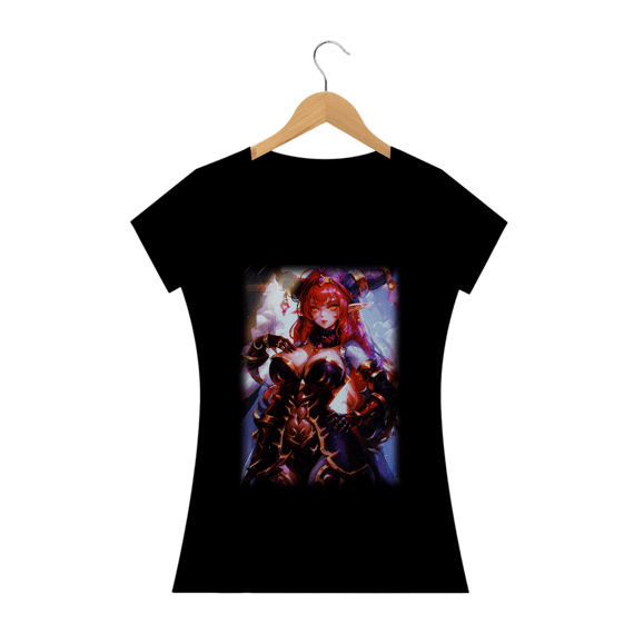 Camiseta Baby Long Feminina Elfa Camisa Anime