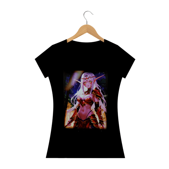 Camiseta Baby Long Feminina Elfa Camisa Anime