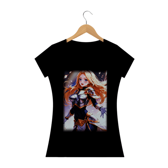 Camiseta Baby Long Feminina Medieval Camisa Anime