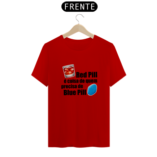 Nome do produto Camiseta Red Pill/Blue Pill - Letra preta