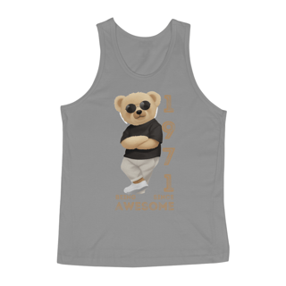 Nome do produto Being Awesome 1971 Teddy Bear - Regata