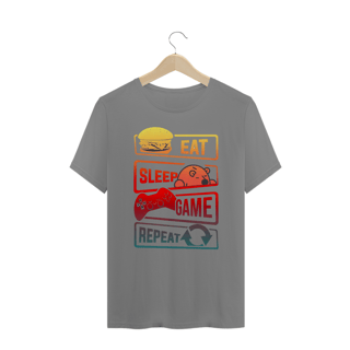 Nome do produto Eat Sleep Game Repeat - Plus Size