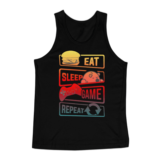 Nome do produto Eat Sleep Game Repeat - Regata