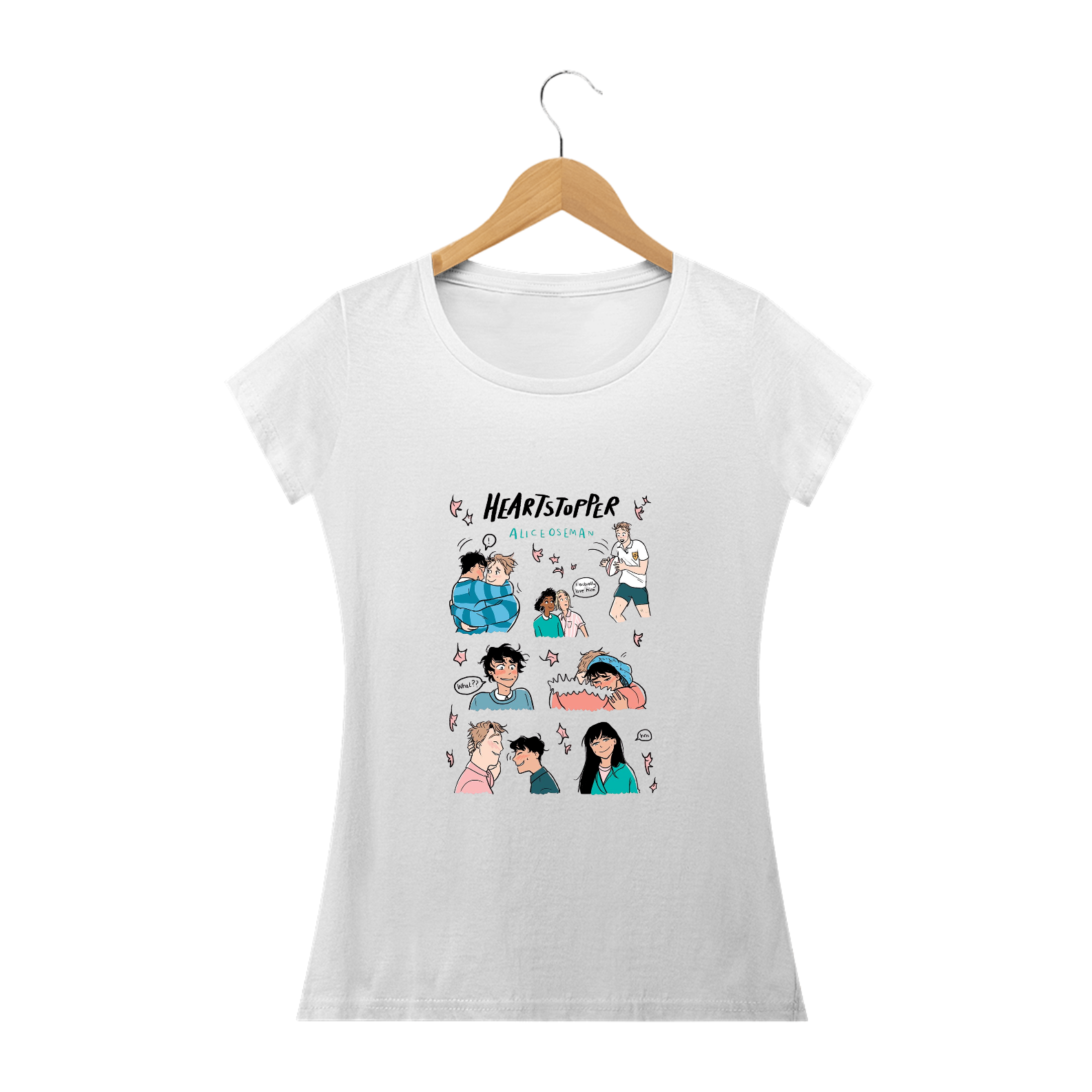 Camiseta Heartstopper | Baby Look | Livro