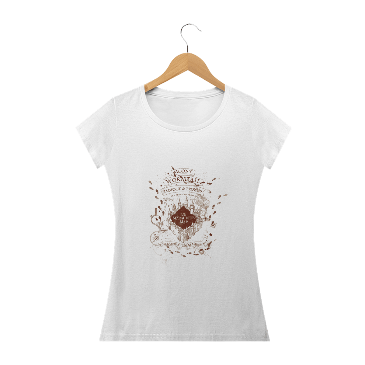 Nome do produto: Camiseta Harry Potter | Baby Look | Mapa do Maroto