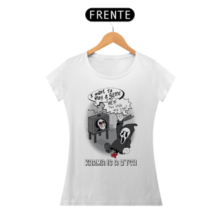 Nome do produto Camiseta Pânico | Jogos Mortais | Karma | Baby Look