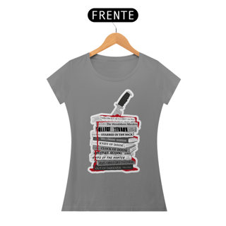 Nome do produto Camiseta Pânico | Livros da Gale Weathers | Baby Look