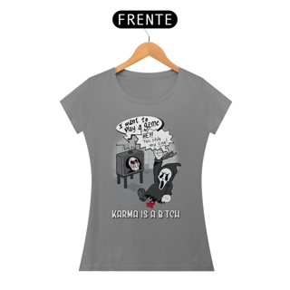 Nome do produto Camiseta Pânico | Jogos Mortais | Karma | Baby Look