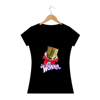Nome do produto Camiseta Wonka | Baby Look | Golden Ticket | A Fantástica Fábrica de Chocolate