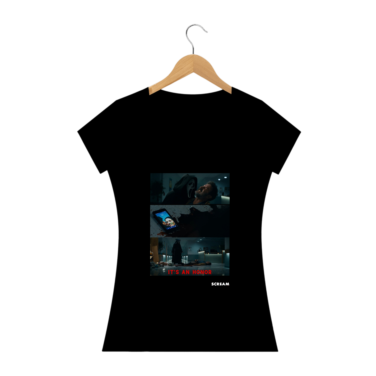 Camiseta Scream 5 | Baby Look | Pânico 5 | Dewey's Sacrifice