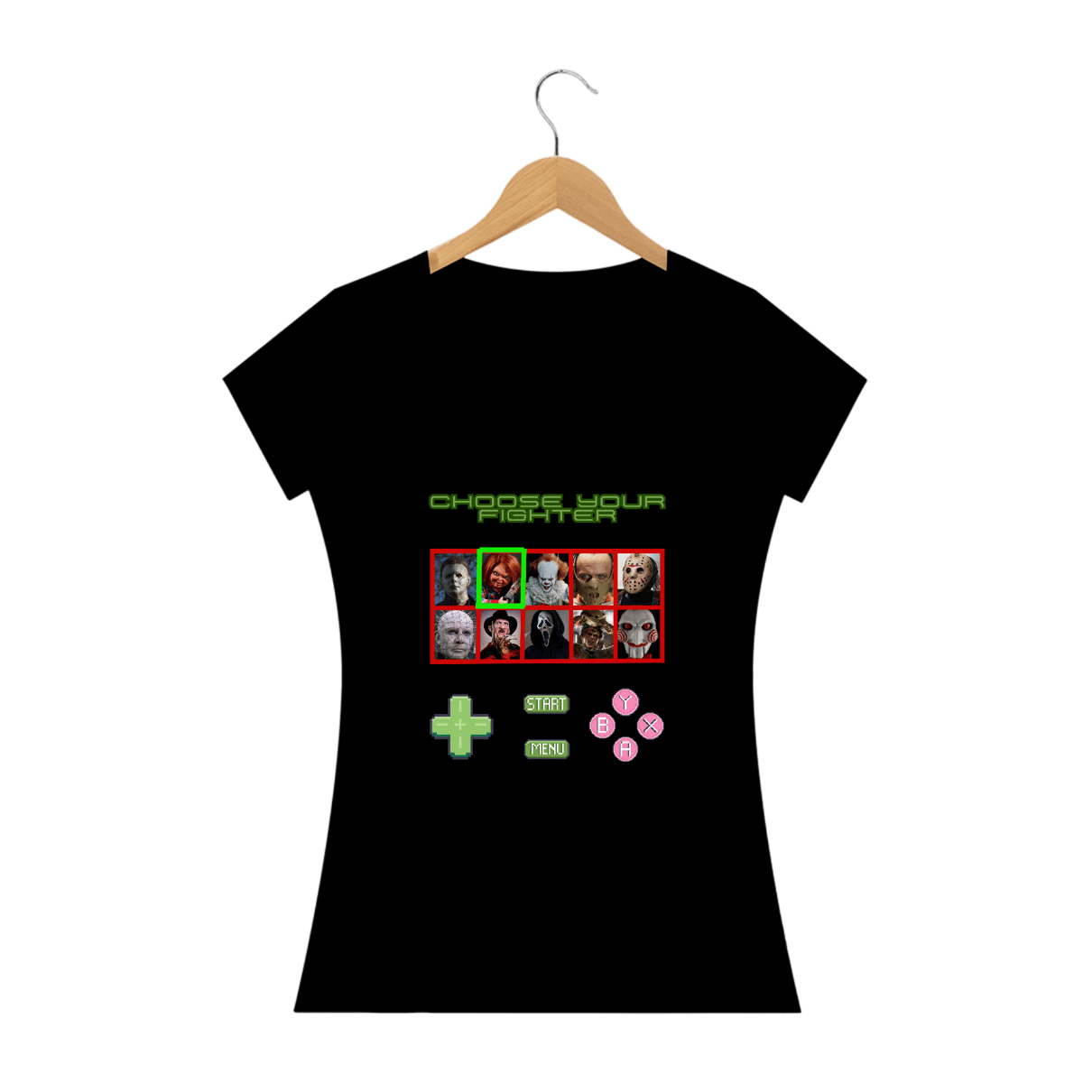 Nome do produto: Camiseta Choose Your Fighter | Baby Look | Vilões do Terror