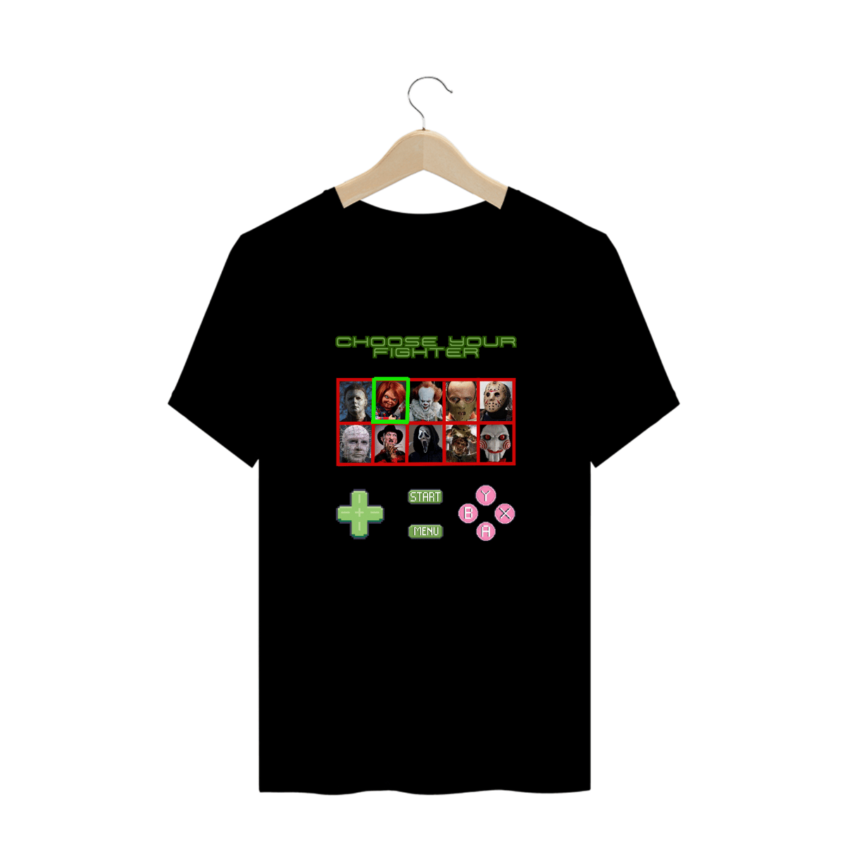 Nome do produto: Camiseta Choose Your Fighter | Plus Size | Vilões do Terror