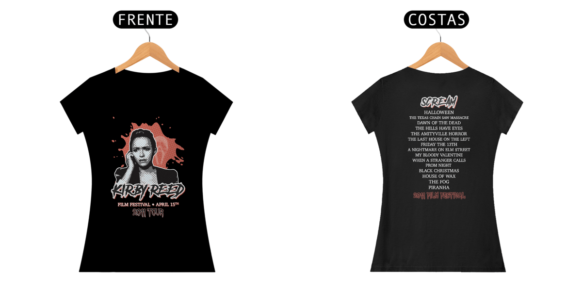Nome do produto: Camiseta Pânico 4 | Kirby Reed Film Festival | Baby Look
