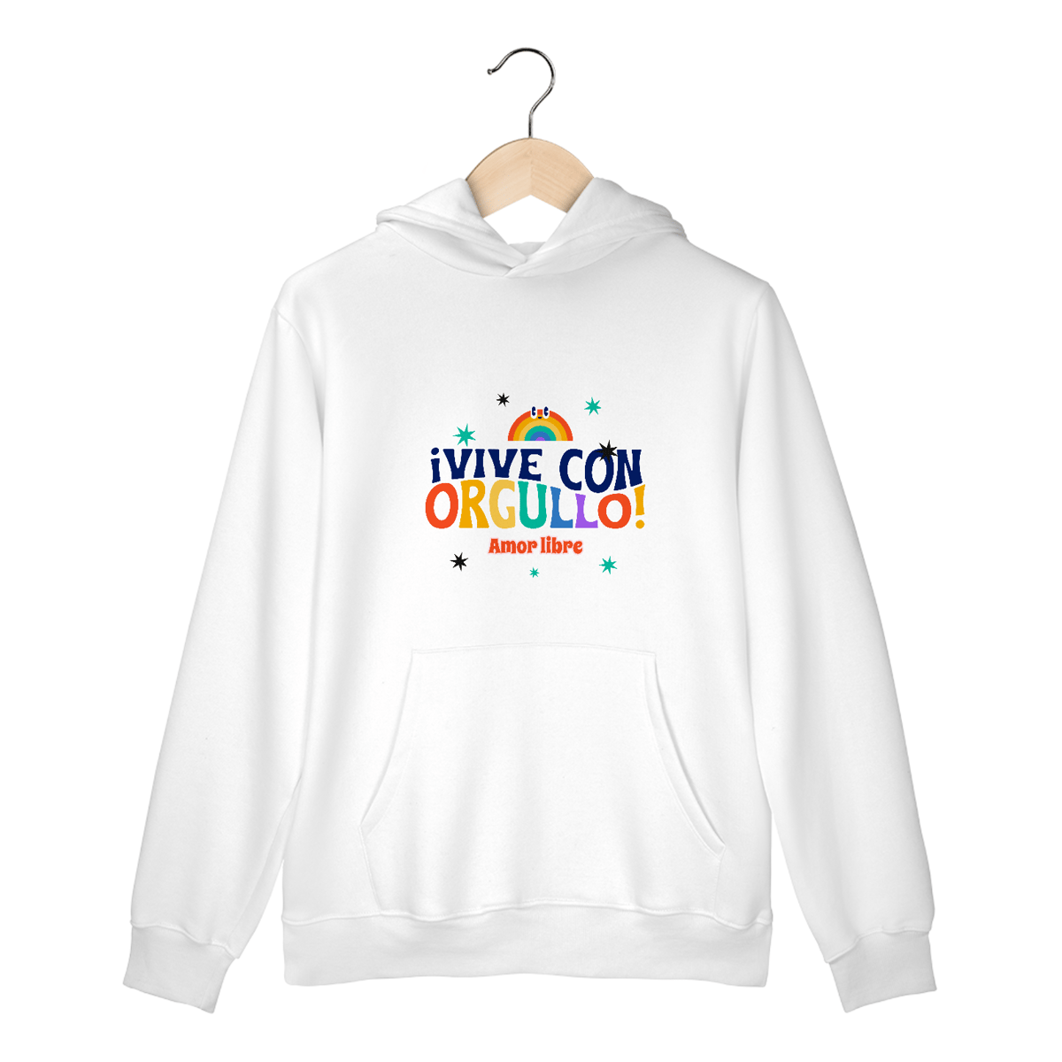 Nome do produto: Moletom Canguru Vive con Orgulho