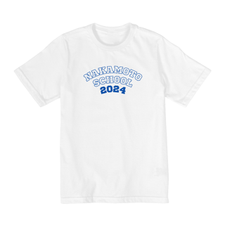 Nome do produto Camiseta Nakamoto School Branca (2-8 anos)