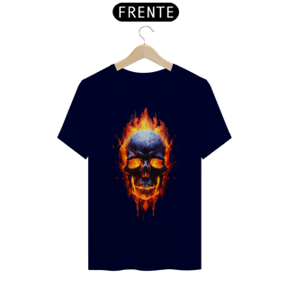 Nome do produto Lobo Branco Vip 2024 flaming skull masculina