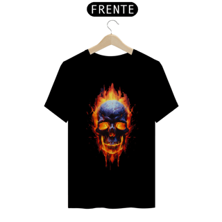 Nome do produto Lobo Branco Vip 2024 flaming skull masculina