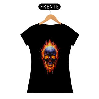 Nome do produto Lobo Branco Vip 2024 flaming skull feminina