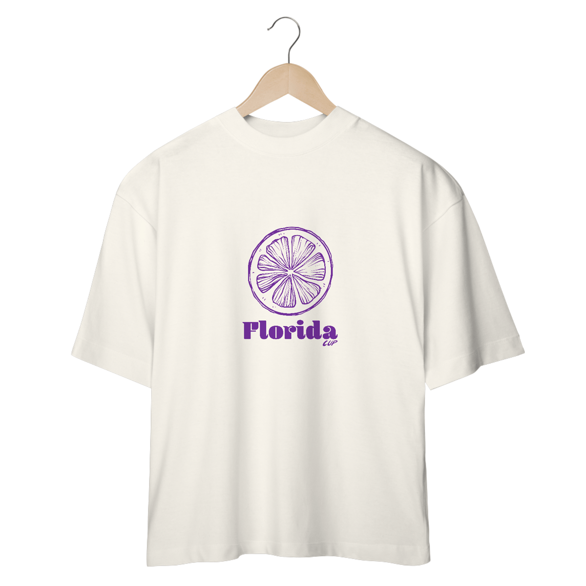 Nome do produto: Camiseta Oversized Florida Cup Logo Roxo