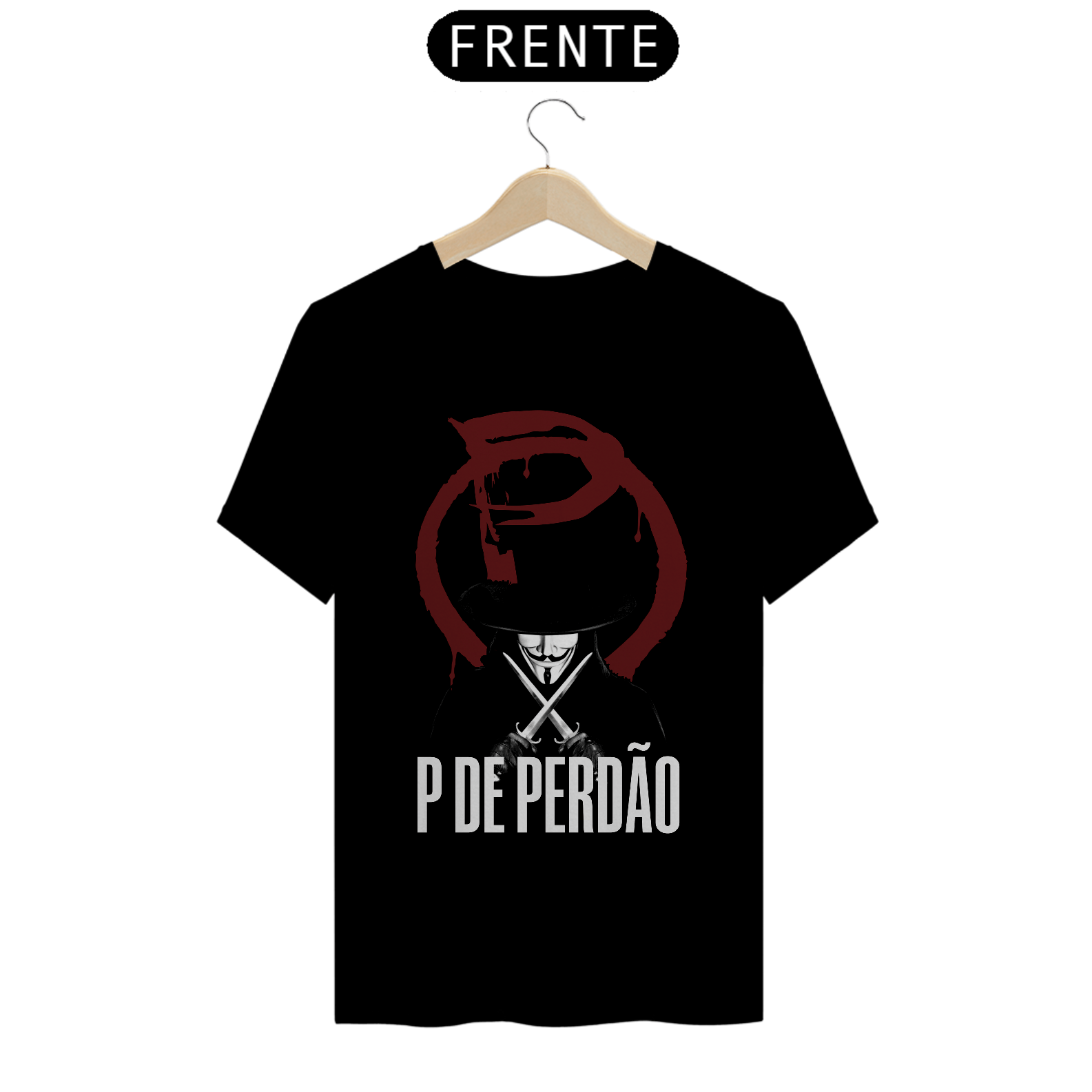 Camiseta P de Perdão (preta)