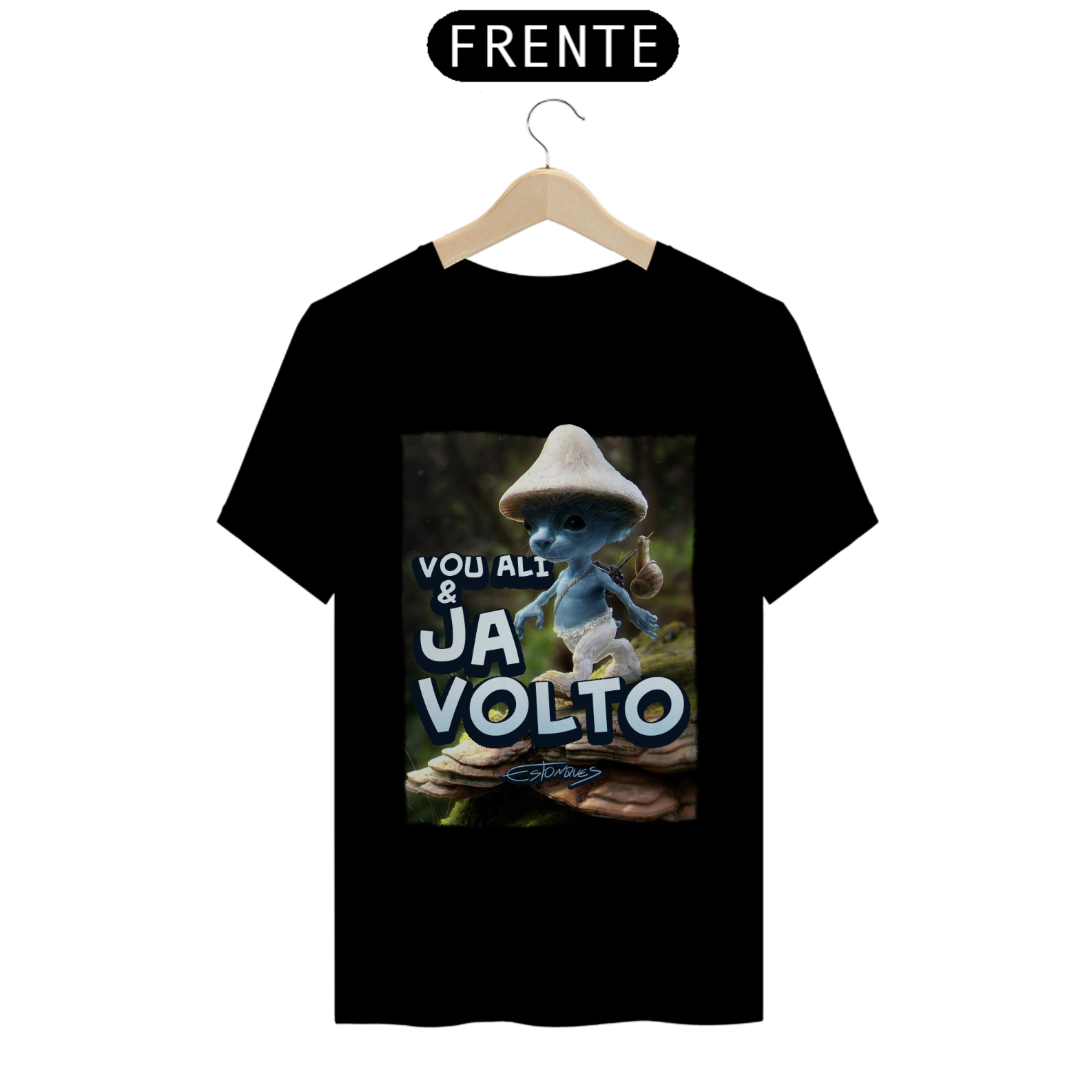 Camiseta Vou Ali e Ja Volto